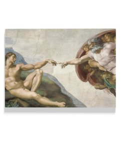 Stvorenie Adama zo Sixtínskej kaplnky na plátne