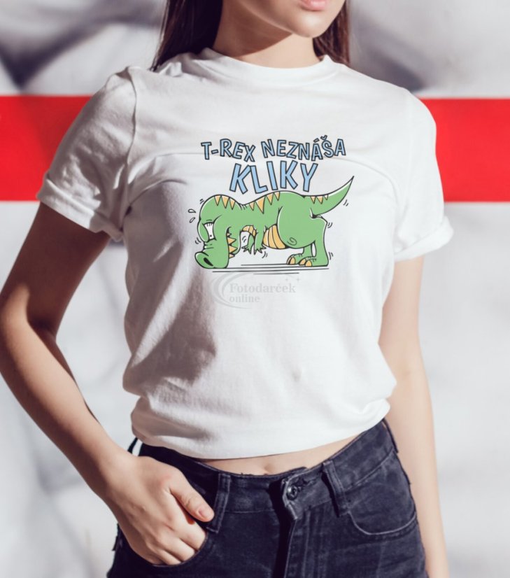 T-rex neznáša kliky - Farba: Svetlozelená, Veľkosť: M, Typ: Dámske
