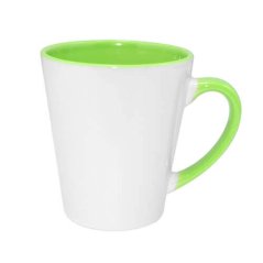 Hrnček latte s farebným vnútrom a uškom