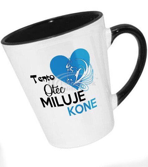 Tento otec miluje kone - Farba: Biela, Typ: Farebné vnútro a uško